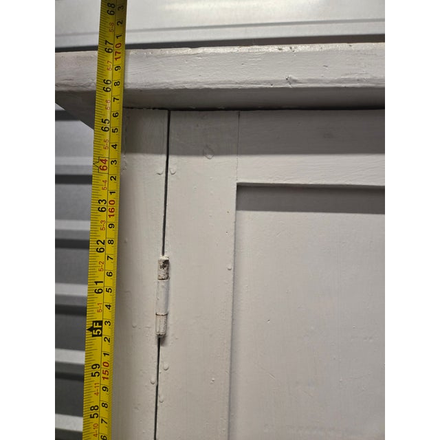 1940s 1940s White Wooden Vintage Cabinet For Sale - Image 5 of 10