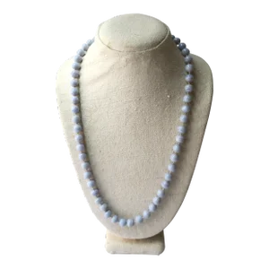 Chalcedony Quartz Bead Necklace