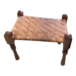 1970s Vintage Wooden Stool For Sale