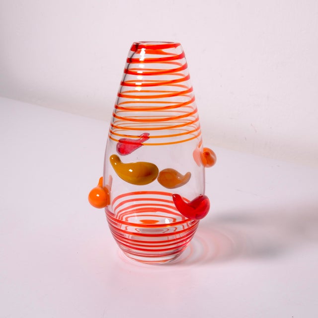 1990s Limited Edition Ruffo 233/255 Vase in Murano Glass by Carlo Moretti, 1990s For Sale - Image 5 of 10
