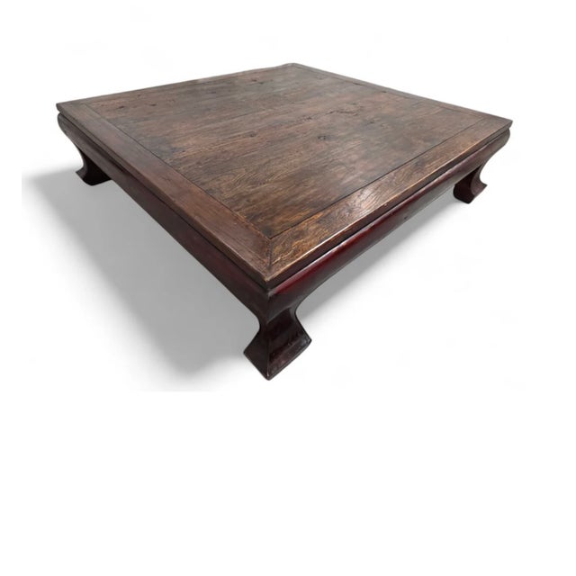 Chinese Antique Shanxi Province Chinese Elwood Oversized Coffee Table For Sale - Image 3 of 8