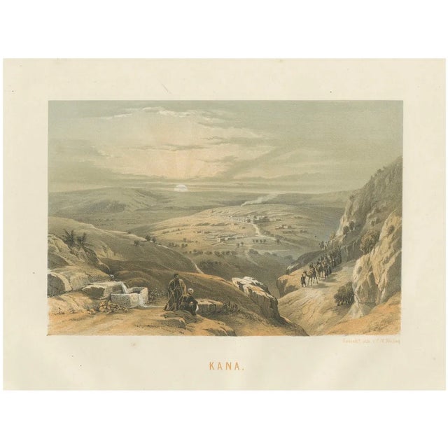 David Roberts, Cana Biblical Landscape in Southern Lebanon, 1862, Chromolithograph For Sale