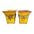 Vintage French Country Toleware Planters, A Pair For Sale