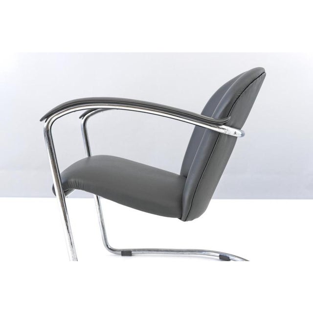 Model 414 Cantilever Armchair by Wilhem Gispe, Netherlands, 1935 For Sale - Image 11 of 15