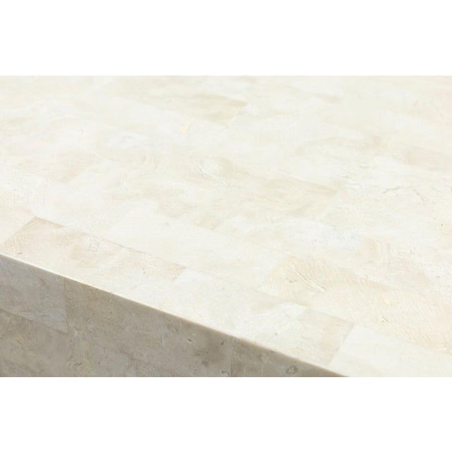 Polished Tesselated Stone Post Modern Coffee Table With Sculptural Base For Sale - Image 4 of 6