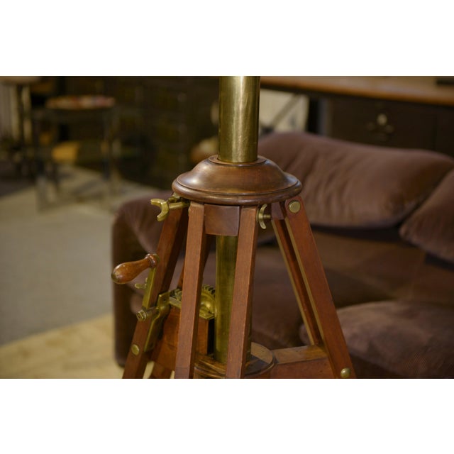 Vintage Brass and Wood Astronomical Telescope, 1930s For Sale - Image 3 of 15