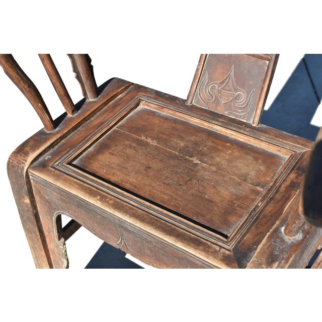 19th Century Original Chinese Horseshoe Chairs- a Pair For Sale - Image 11 of 12