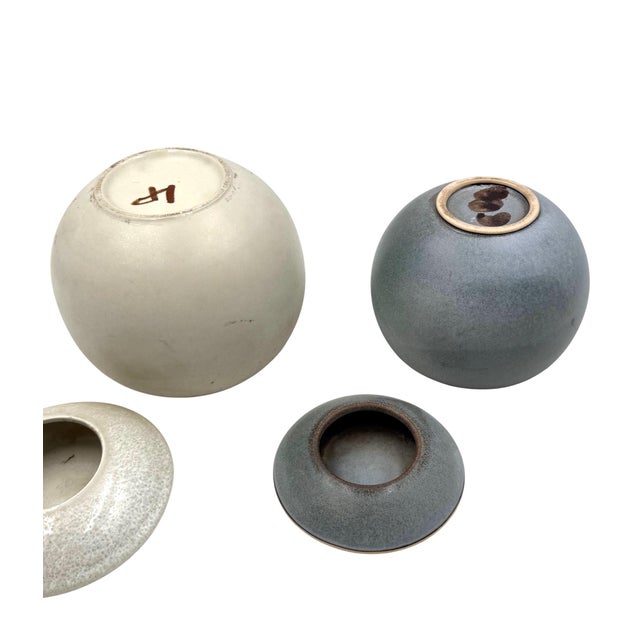 Mid-Century Modern Spherical Gres Vases by Franco Bucci, Italy, 1970, Set of 2 For Sale - Image 15 of 18