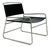 Mid-Century Black Leather Lounge Chair For Sale