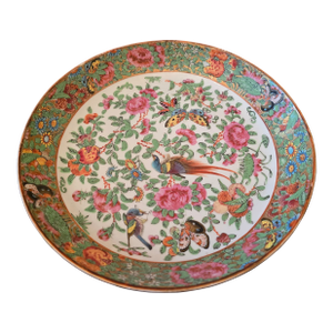 Antique Chinese Porcelain 200 Years Peacock Charger