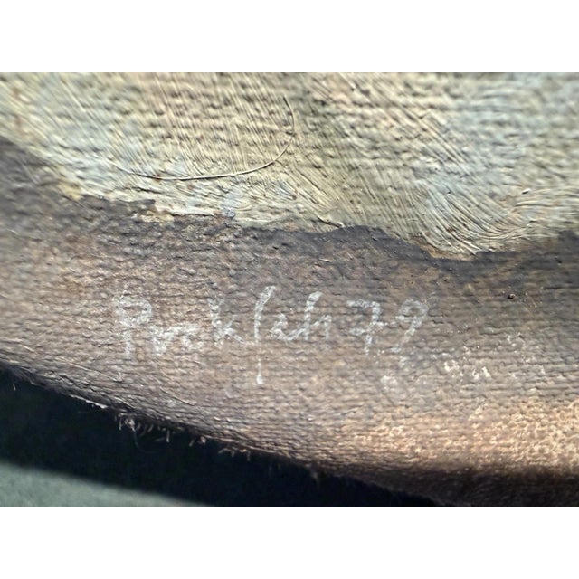 1970s Peter Proksch, Tondo, 1979, Mixed Media Painting For Sale - Image 5 of 13