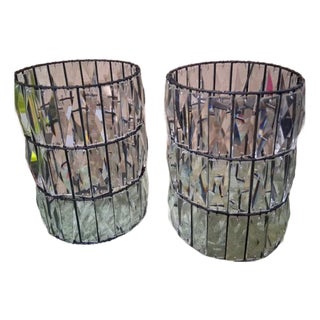 Pottery Barn Adeline Accent Lamp Replacement Shades - a Pair For Sale