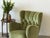 1940s Scandinavian Mordern Wingback Lounge Chair in Green Velvet, 1940s For Sale - Image 5 of 14