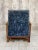 Art Deco Blue Velvet Lounge Chair For Sale - Image 6 of 7