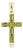 Minimalist Peridot Gemstone Cross Pendant | Green Cross Charm Pendant | August Birthstone Christian Pendant For Sale