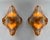 Mazzega Murano Pair of Sconces Amber Murano Glass by Mazzega, Italy, 1970s For Sale - Image 4 of 12