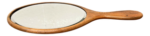 German Art Deco Handheld Mirror in Wood, 1920s