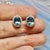 Natural Topaz Diamond Stud Earrings 14k W Gold 6.98 TCW Certified For Sale - Image 13 of 17