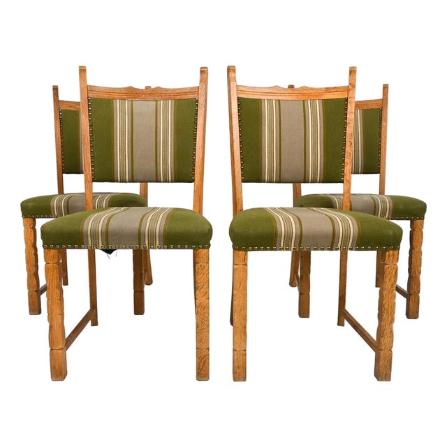 1960s Set 4 Danish Dining Chairs Mid Century Modern For Sale