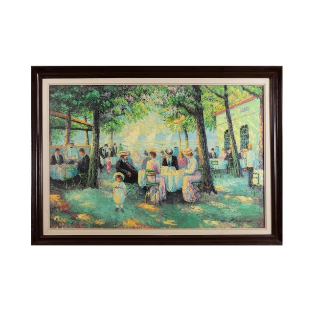 P. Arnaux, Impressionism Paris Cabaret, 20th Century, Oil on Canvas For Sale - Image 3 of 8