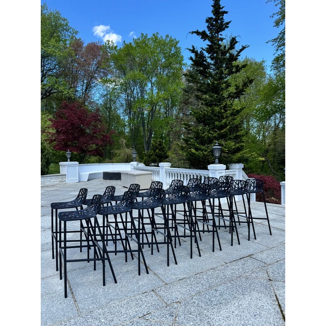 Janus Et Cie “Forest” Low Back Barstools by Ramon Esteve (1–16 Available) For Sale - Image 13 of 17
