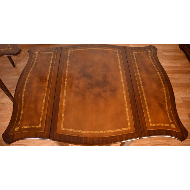 1920 Antique Pair of Columbia Regency Style Mahogany Pembroke Side / End Tables For Sale - Image 16 of 18
