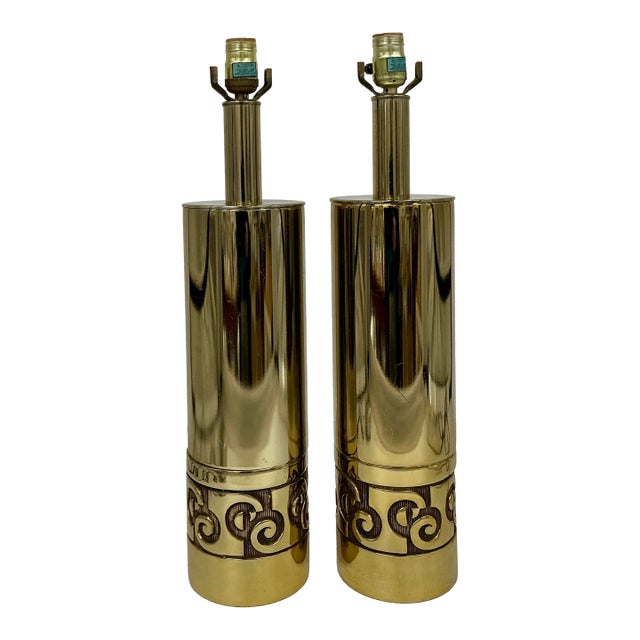Pair of Modernist Table Lamps by Pierre Cardin for Laurel. For Sale