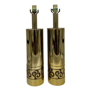 Pair of Modernist Table Lamps by Pierre Cardin for Laurel.