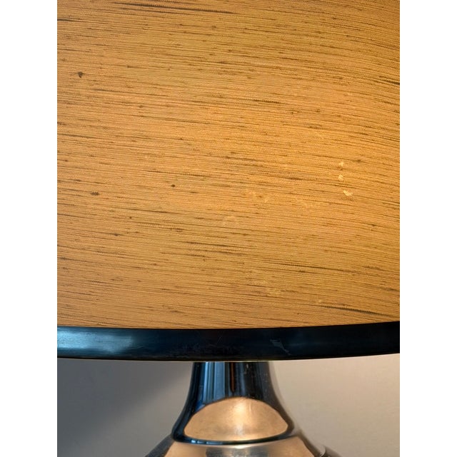 Vintage Italian Smoked Glass and Chrome Table Lamp, 1980s For Sale - Image 6 of 18