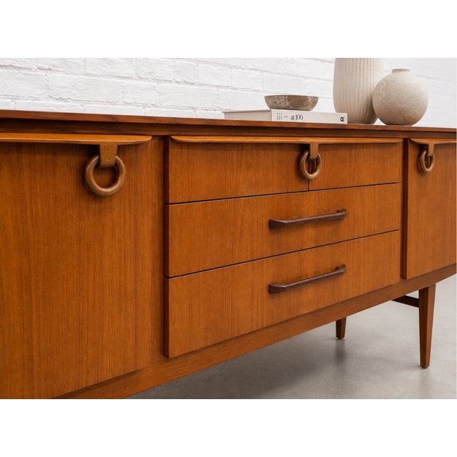 Mid-Century Modern Mid Century Modern Long Teak Sideboard by Elliots of Newbury, Made in England, C. 1960’s For Sale - Image 3 of 17