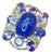 Bochic "Orient" Vintage Diamond & Tanzanite Ring Set 18K White Gold & Silver For Sale