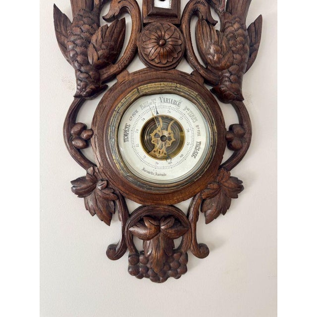 Antique Victorian Black Forest Aneroid Barometer, 1880 For Sale - Image 3 of 7