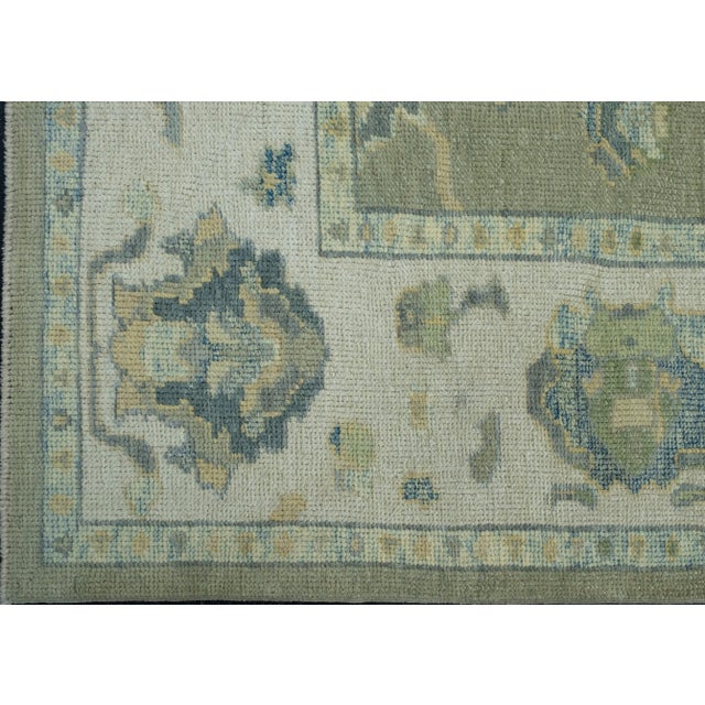 Turkish Oushak Rug 5'2" x 6'3" #17585 For Sale - Image 4 of 8