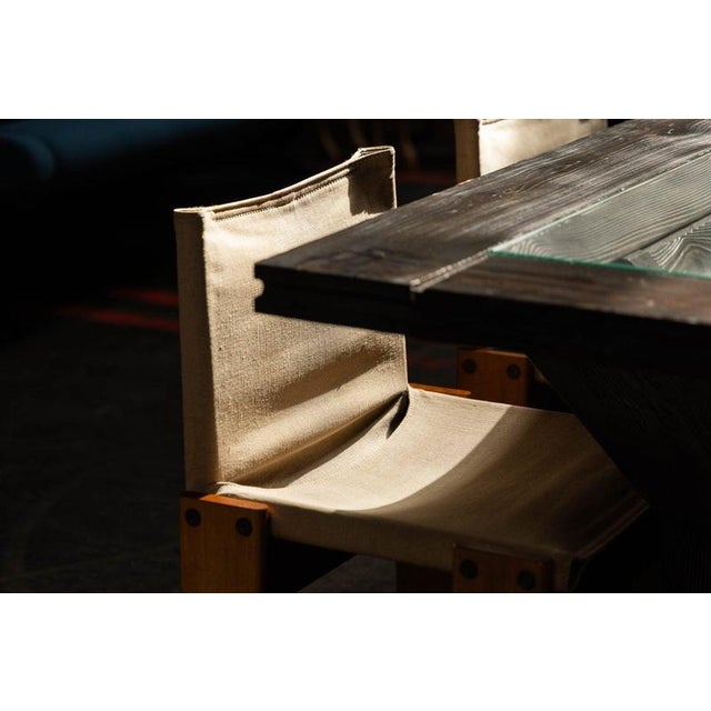 Monk Chairs in Canvas by Afra and Tobia Scarpa for Molteni, Italy, 1974, Set of 6 For Sale - Image 3 of 18