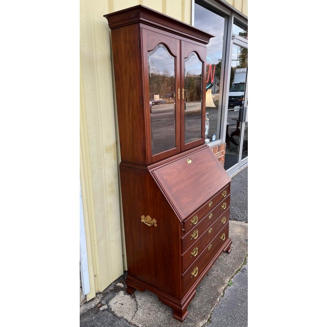 Late 20th Century Late 20th Century Henkel Harris Cherry Hancock Secretary Bookcase For Sale - Image 5 of 11
