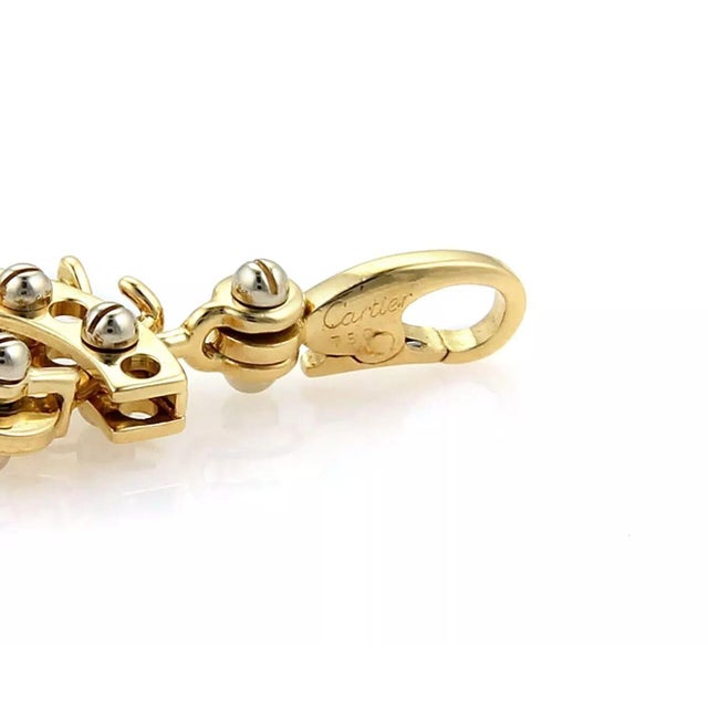 Cartier Cartier 18k Two Tone Gold Animated Tricycle Charm Pendant For Sale - Image 4 of 7