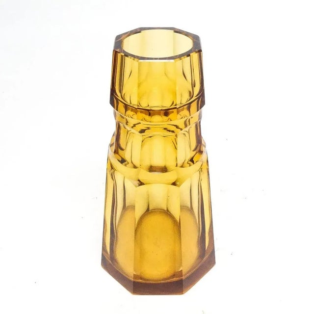 Brown Art Deco Vase from Moser, Former Czechoslovakia, 1930s For Sale - Image 8 of 10