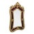 Crimson Grandeur – French Rococo Mirror With Burgundy Velvet Accents & Lavishly Gilded Ornamental Frame For Sale