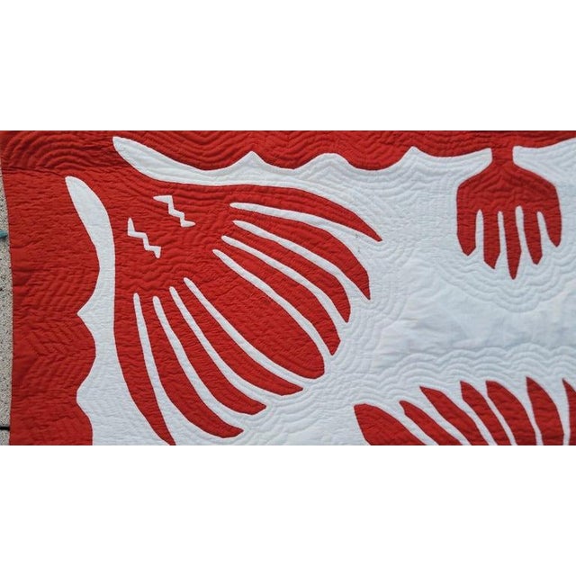 Signed & Dated Hawaiian Quilt For Sale - Image 9 of 9