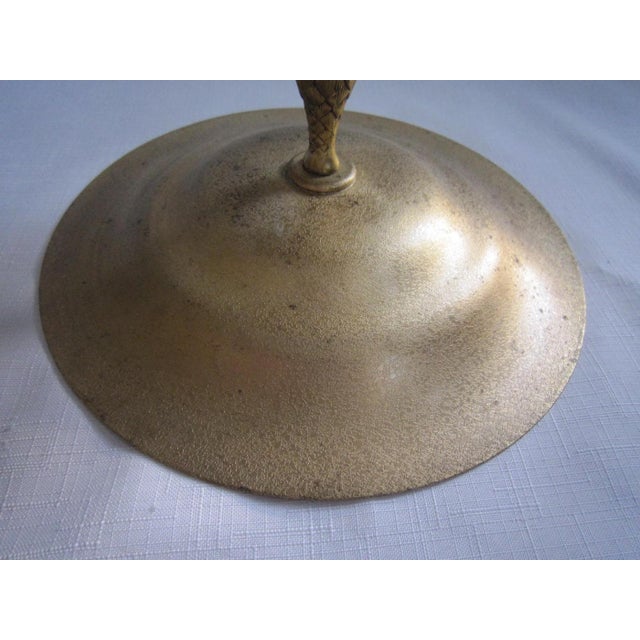 Bronze 1930s Tiffany Studios Bronze Dore Footed Compote, #1664 For Sale - Image 8 of 13