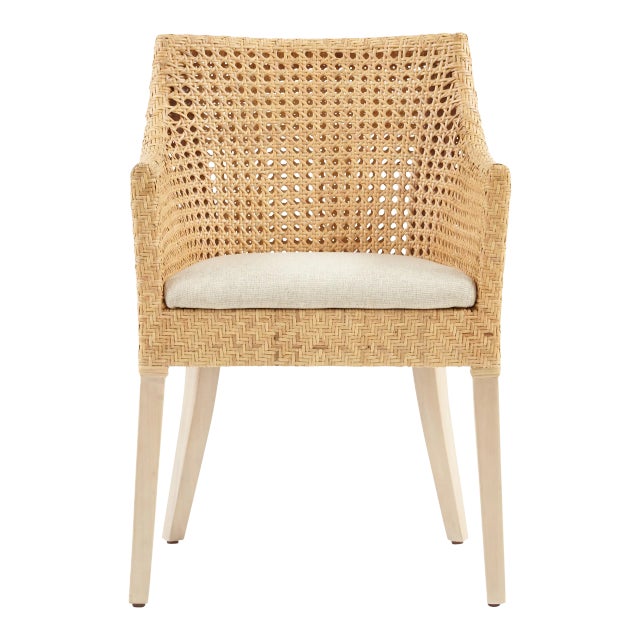 Blora Arm Chair, Beige, Rattan For Sale