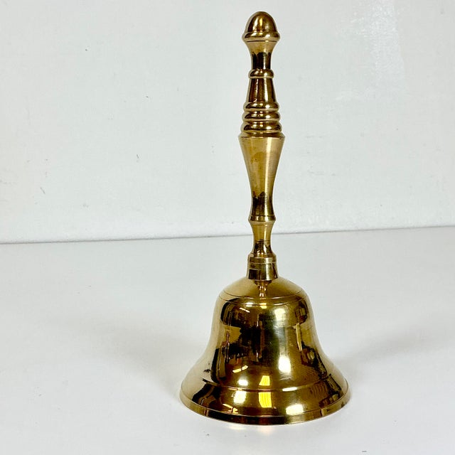 1970s Mid-Century Brass Dinner or Front Desk Chime Bell Decorative Object. For Sale - Image 11 of 12