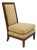 High Back Upholstered Baker Style Accent Slipper Chair For Sale