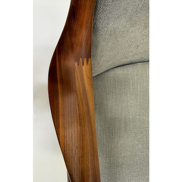 Danish Modern Model 45 Lounge Chair, Finn Juhl Manner, Pair For Sale - Image 12 of 16