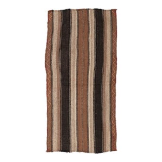 Vintage Brown Modern Kilim Rug - 3`3″ X 6`3″ For Sale