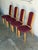 1980s Pink Upholstered Beechwood Dining Chairs 4-Set Denmark Mid-Century Modern 1980s For Sale - Image 5 of 10