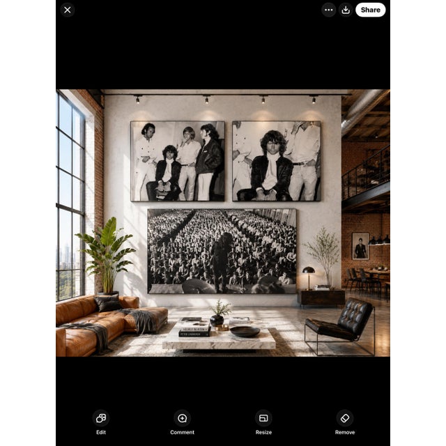 1980s The Doors — Legendary Gallery-Quality Canvas Set of 3 For Sale - Image 9 of 10