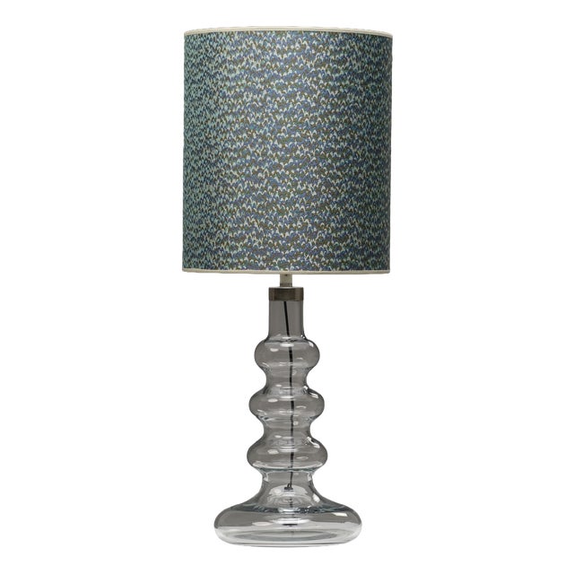 Large Glass Table Lamp by Hsin-Lun Ling for Holmegaard, 1980s For Sale
