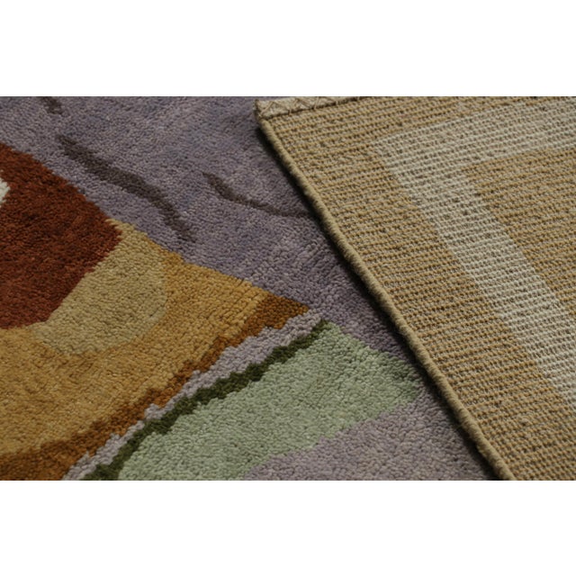 Textile Rug & Kilim’s French Art Deco Style Rug in Polychromatic Impressionist Florals For Sale - Image 7 of 7