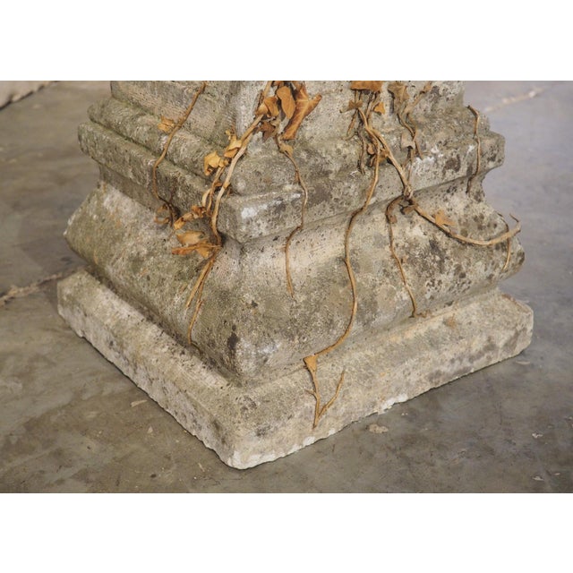 Vintage French Cement Fountain Pillar From Provence For Sale - Image 4 of 18